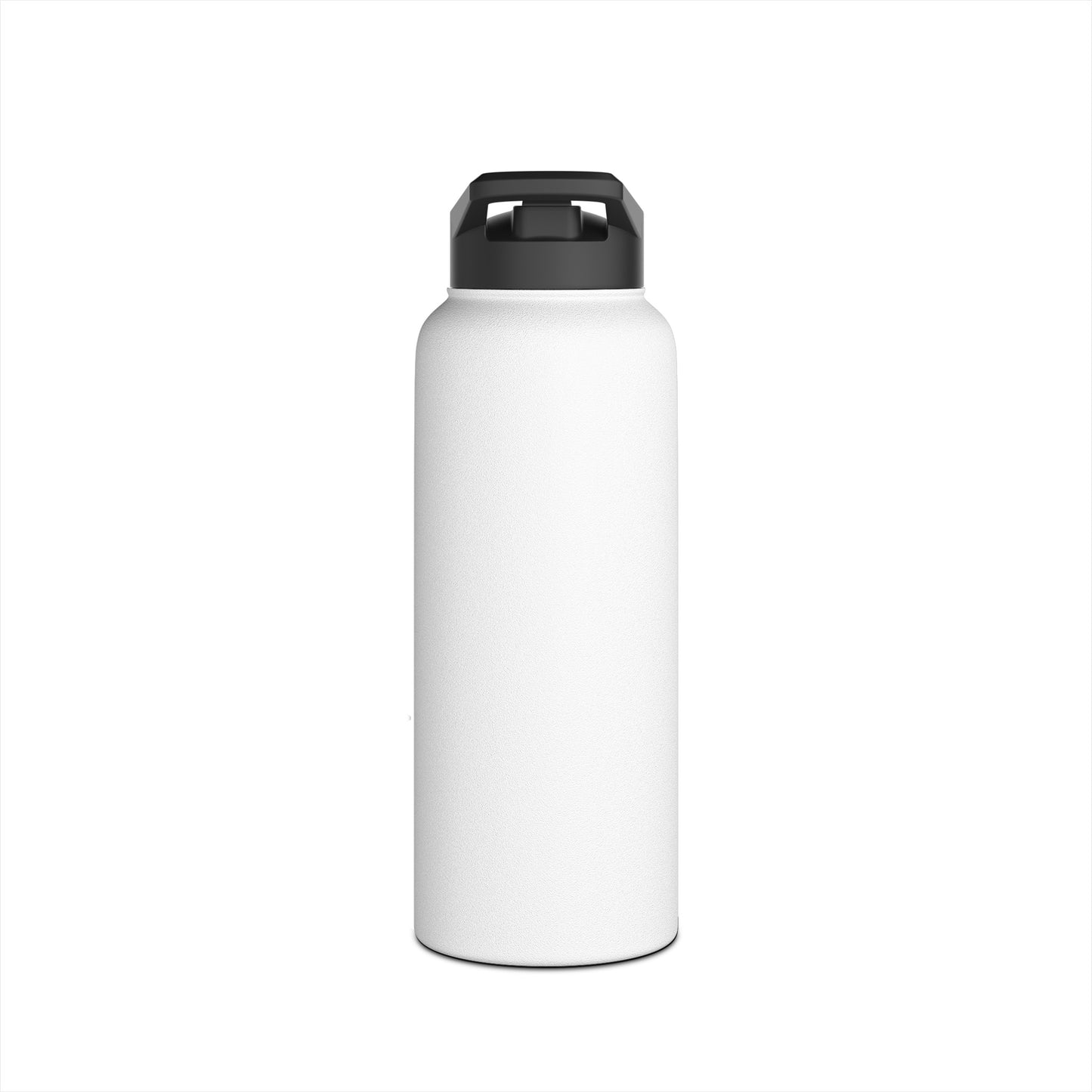 StrangeMunkey Stainless Steel Water Bottle, Standard Lid WHITE