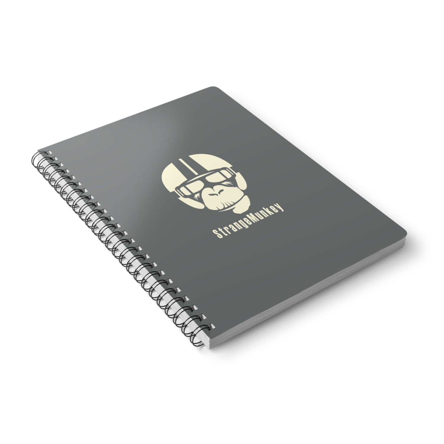 StrangeMunkey Wirobound Softcover Notebook, A5 Grey