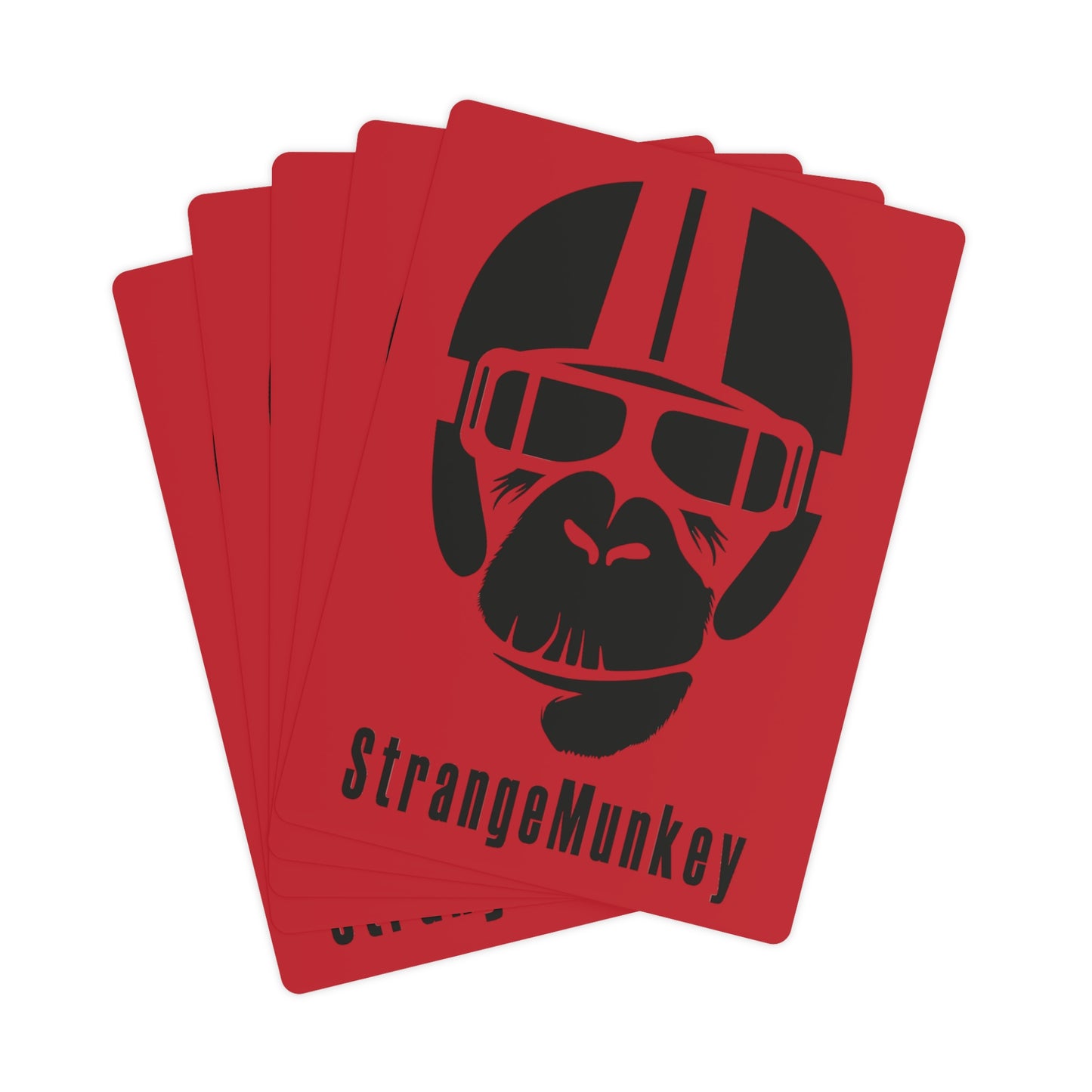 StrangeMunkey Original Poker Cards - DARK RED