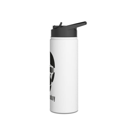 StrangeMunkey Stainless Steel Water Bottle, Standard Lid WHITE