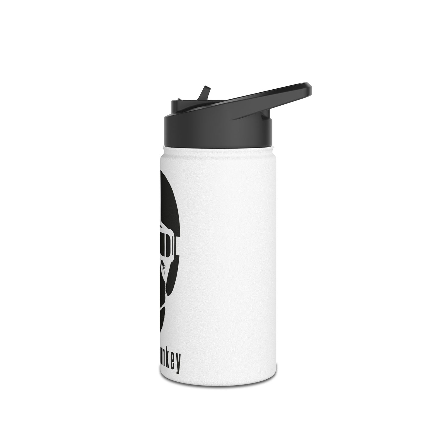 StrangeMunkey Stainless Steel Water Bottle, Standard Lid WHITE