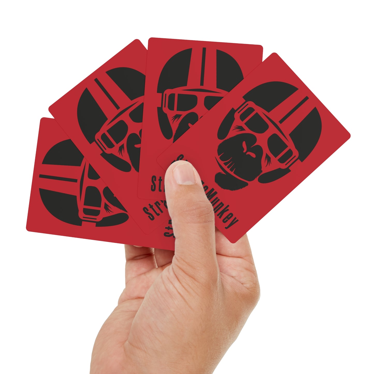 StrangeMunkey Original Poker Cards - DARK RED