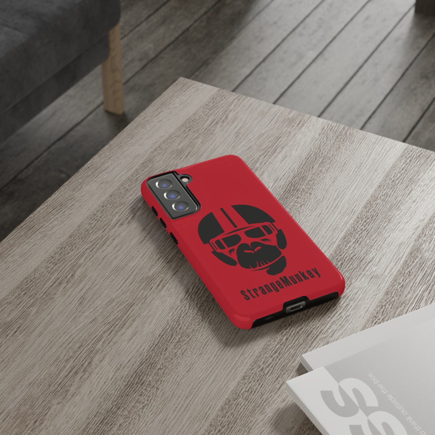 StrangeMunkey Tough Phone Case - DARK RED