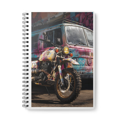 Vibrant Graffiti Wirobound Notebook, Ideal for Artists, Note-Takers, School, Gifts, Daily Journaling