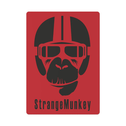 StrangeMunkey Original Poker Cards - DARK RED