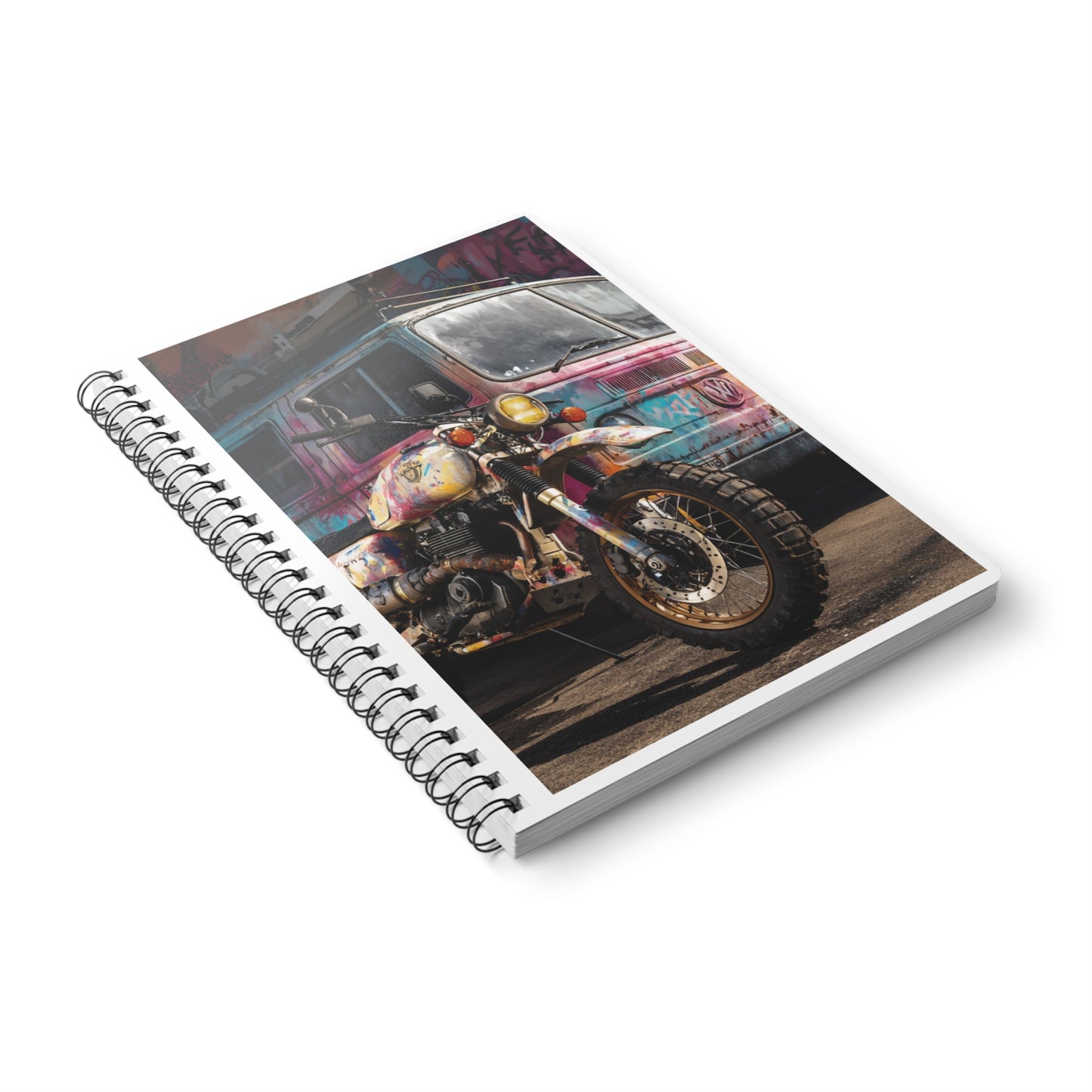 Vibrant Graffiti Wirobound Notebook, Ideal for Artists, Note-Takers, School, Gifts, Daily Journaling