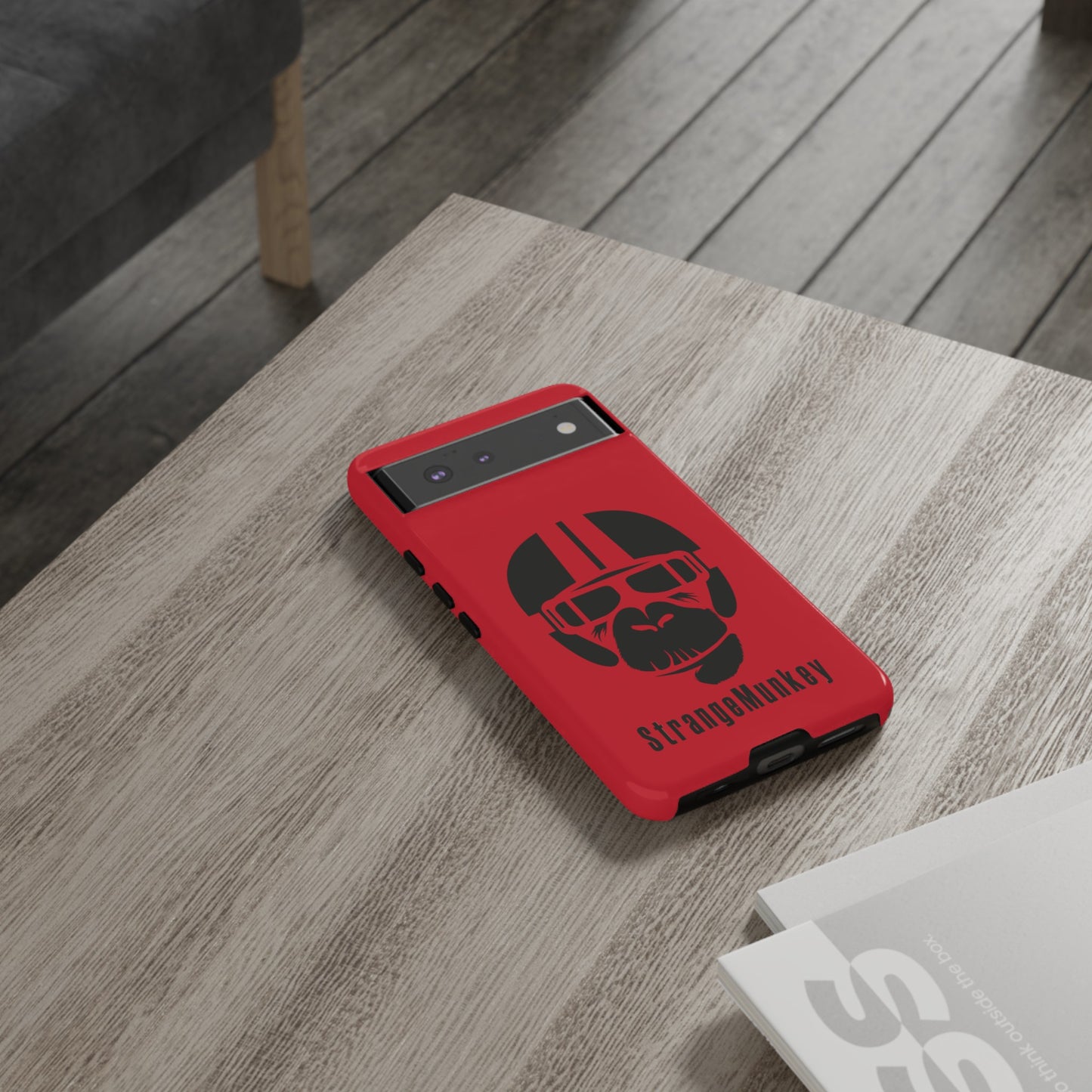 StrangeMunkey Tough Phone Case - DARK RED