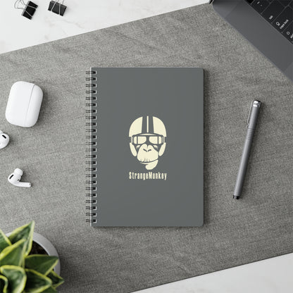 StrangeMunkey Wirobound Softcover Notebook, A5 Grey